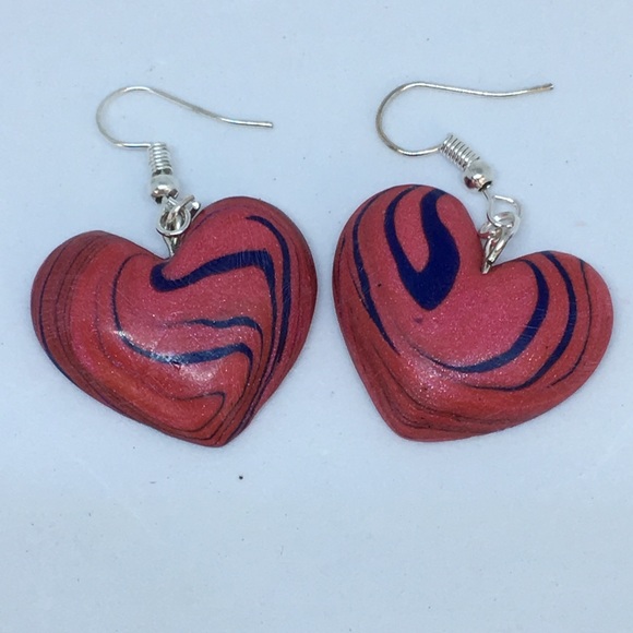 Unique Handmade Polymer Clay Dangle Earrings - Picture 8 of 8